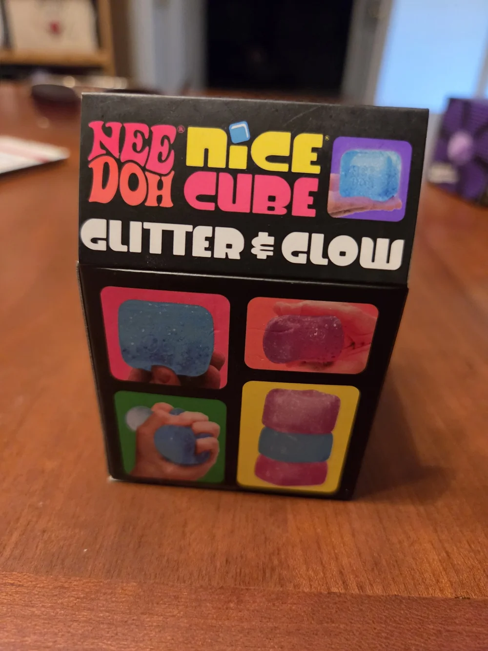NeeDoh Nice Cube Glitter & Glow - Blue